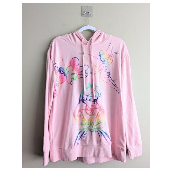 Disney 100 Pink Minnie Tinkerbell Alice Hoodie - Picture 3 of 11